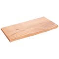vidaXL Nástenná polica bledohnedá 60x30x2 cm ošetrený dubový masív