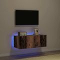 vidaXL TV nástenná skriňa 80 x 35 x 31 cm Staré drevo Kompozitné drevo