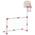 vidaXL Detská futbalová a basketbalová súprava s loptičkami 98x50x70cm