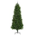 vidaXL Vianočný stromček s 300 LED-i so stojanom Zelená 240 cm PE