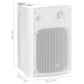 vidaXL Nástenné stereo reproduktory do interiéru a exteriéru 2 ks biele 120 W