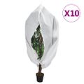 vidaXL Flísové kryty na rastliny so zipsom 10 ks 70 g/m² 1,55x1,55 m