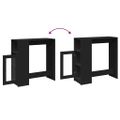 vidaXL Barový stôl s policami čierny 101x40x103,5 cm kompozitné drevo