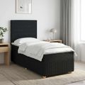 vidaXL Posteľ boxspring s matracom Čierna 80 x 200 cm Látka