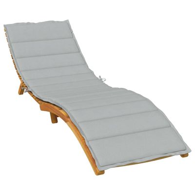 vidaXL Vankúš na lehátko bledosivá melanž 200x70x4 cm látkový