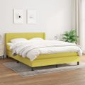 vidaXL Boxspring posteľ s matracom zelená 140x190 cm látka