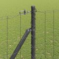 vidaXL Európsky plot s hrotmi 10 x 1,6 m PVC potiahnutá oceľ Sivá