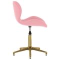 335045 vidaXL Swivel Dining Chair Pink Velvet