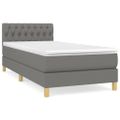 vidaXL Boxspring posteľ s matracom tmavosivá 90x190 cm látka