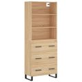 vidaXL Vysoká skrinka dub sonoma 69,5x34x180 cm spracované drevo