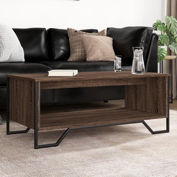 vidaXL Konferenčný stolík hnedý dub 100x51x40 cm kompozitné drevo