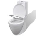 Biela keramická toaleta a bidet