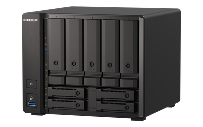 QNAP TS-h973AX-8G (Ryzen 2,2GHz, ZFS, 8GB RAM, 5x 3,5'' + 4x 2,5'' SATA/2x U.2, 2x 2,5GbE, 1x 10GbE)