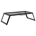 vidaXL Skladací kempingový gril 58 x 31 x 2 cm Zliatinová oceľ Čierna