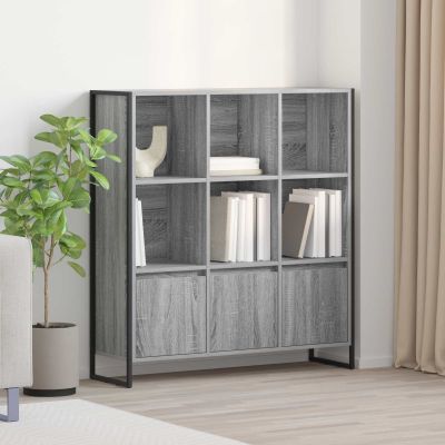 vidaXL Knižnica 2 pcs Sivý Sonoma 99,5 x 30 x 108 cm Kompozitné drevo