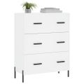 vidaXL Komoda biela 69,5x34x90 cm kompozitné drevo
