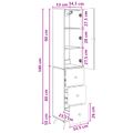 vidaXL Sada skríň 2 ks 34,5 x 34,5 x 90 cm Kompozitné drevo