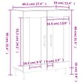 vidaXL Komoda lesklá biela 69,5x34x90 cm spracované drevo