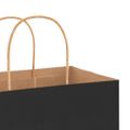 vidaXL Papierové tašky 250 ks s rúčkami, čierna, 45x17x48 cm