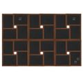 vidaXL Kolážový fotorámik na 24 fotiek (10x15 cm) tmavohnedý MDF