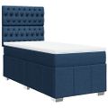 vidaXL Posteľný rám boxspring s matracom modrý 90x190 cm látka