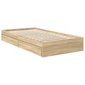 vidaXL Úložná posteľ Sonoma dub 90 x 190 cm Kompozitné drevo