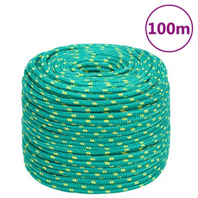 vidaXL Lodné lano zelené 8 mm 100 m polypropylén