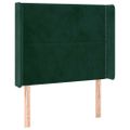 vidaXL Čelo postele so záhybmi tmavosivé 83x16x118/128 cm zamat