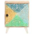 vidaXL Vyrezávaný nočný stolík 40x30x50 cm masívne akáciové drevo