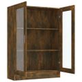 vidaXL Vitrína dymový dub 82,5x30,5x115 cm spracované drevo