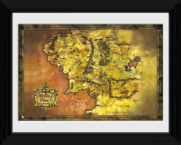 Obraz Pán prsteňov - Mapa Stredozeme