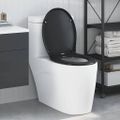 vidaXL WC sedadlo Čierna 47 x 37 x 4 cm Duroplast
