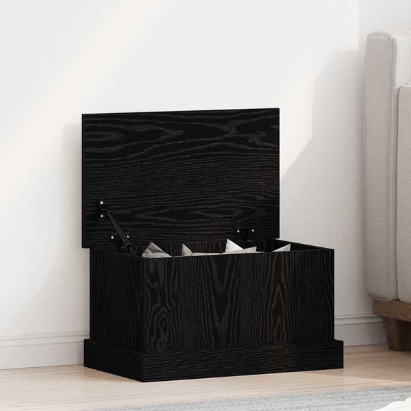 vidaXL Úložná krabica Čierny dub 50 x 30 x 28 cm Kompozitné drevo