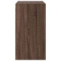 vidaXL Bočná skrinka so sklenenými dvierkami hnedý dub 68x37x68,5 cm