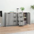 vidaXL Komody 2 ks sivý sivý dub sonoma 60x30x70 cm spracované drevo