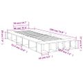 vidaXL Posteľný rám hnedý dub 90x190 cm kompozitné drevo