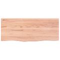 vidaXL Stolová doska bledohnedá 100x40x(2-6) cm ošetrený masívny dub