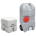 vidaXL Prenosná kempingová toaleta s nádržou