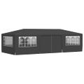 vidaXL Profesionálny párty stan+bočné steny 4x9 m, antracitový 90 g/m²