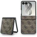 Guess HC Magnetic 4G PU CLASSIC puzdro pre Samsung Galaxy Z Flip 8 hnedé