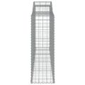 vidaXL Oblúkové gabionové koše 7 ks 300x50x140/160 cm pozink. železo