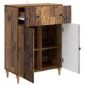 vidaXL Servírovacia skriňa Staré drevo 66 x 34,5 x 90 cm