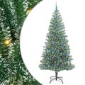 vidaXL Umelý vianočný stromček, snehom obalený, s LED svetlom 240 cm