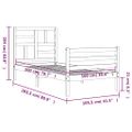 vidaXL Rám postele s čelom medovohnedý 100x200 cm masívne drevo