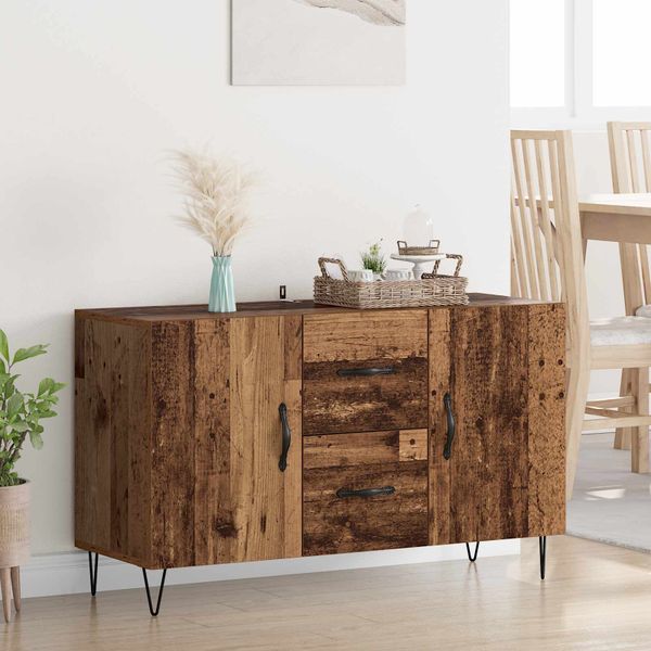 vidaXL Servírovacia skriňa so zásuvkou Staré drevo 100 x 36 x 60 cm