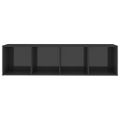 vidaXL TV skrinky 2 ks lesklé sivé 142,5x35x36,5 cm drevotrieska