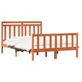 vidaXL Rám postele s čelnou doskou Včelí hnedý 205,5 x 155,5 x 100 cm