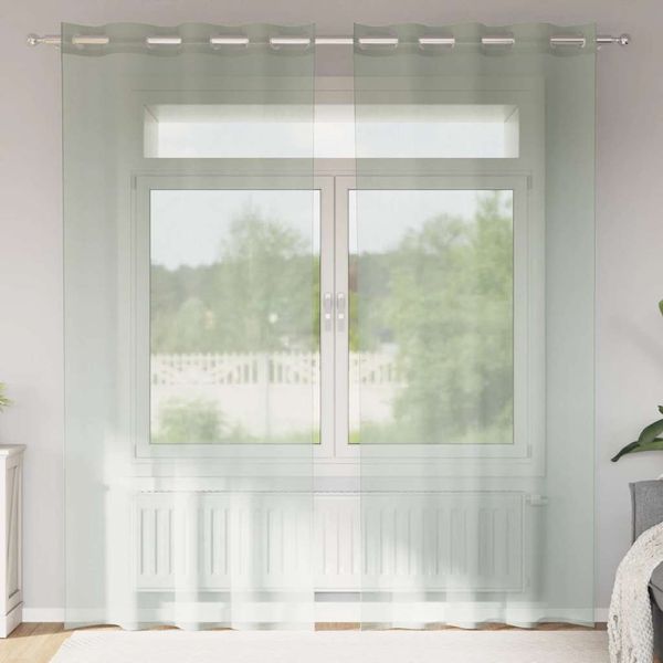 vidaXL Voálové závesy s priechodkami 2 ks svetlosivé 140x245 cm