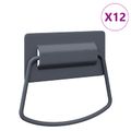 vidaXL Rukoväte na kuchyňu 12 ks Antracit 85 x 45 mm Kov