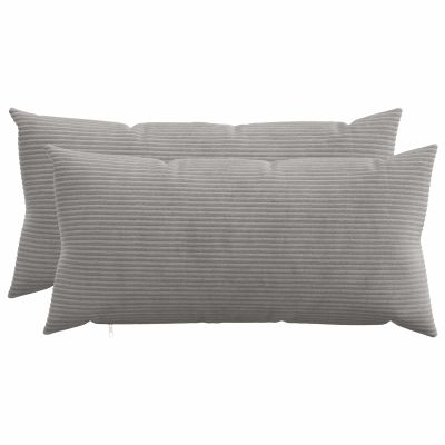 vidaXL Poťah na podložku 2 pcs HEERLEN Svetlosivá 40 x 70 cm manšestr